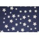 Βαμβακερό ύφασμα μπλε με φάρδος 240cm και λευκά αστέρια