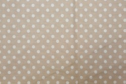 Beige and white cotton fabric width 240cm