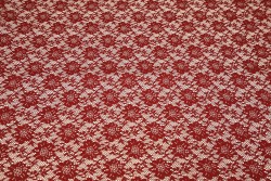 Dark Red - Brown elastic lace 150cm wide
