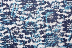 Blue fabric lace 150cm wide