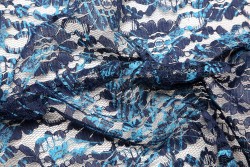 Blue fabric lace 150cm wide