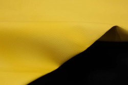Furnishing leatherette in yellow color 140cm width