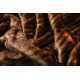 Γούνα σε καφέ χρώμα με σχέδιο ρίγες και φάρδος 150cm