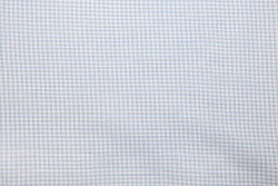 Plaid fabric in white and light blue with a width of 140cm