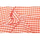 Ύφασμα καρό μαροκέν σε πορτοκαλί λευκό χρώμα με φάρδος 150cm
