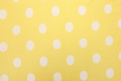 Yellow polka dot fabric 170cm wide