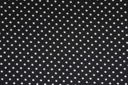 Black polka dot fabric 140cm wide