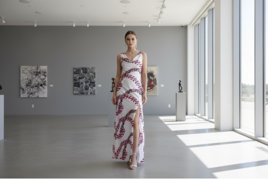 Σατέν εμπριμέ 150cm φάρδος