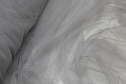 Soft tulle with a width of 160cm in grey color