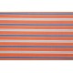 Βαμβακερό ύφασμα ριγέ με πορτοκαλί βάση και φάρδος 150cm