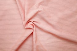 Βαμβακερό ύφασμα ριγέ με απαλό ροζ χρώμα και φάρδος 150cm