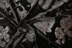 Black elastic velvet fabric 160cm