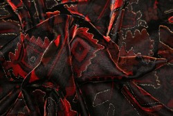 Crimson velvet fabric 110cm