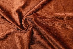 Velvet fabric in brown color 150cm