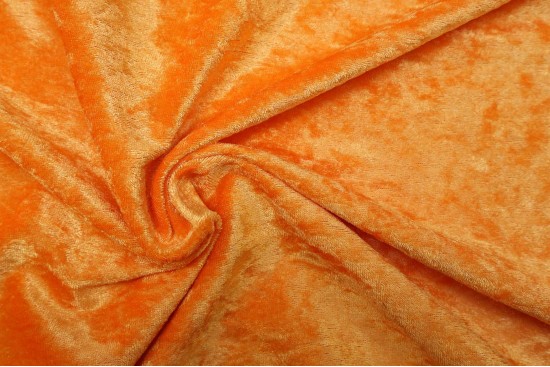 Βελουτέ ύφασμα σε πορτοκαλί χρώμα 150cm