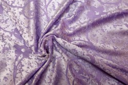 Βελουτέ ύφασμα σε μοβ ασημί χρώμα 150cm