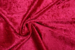 Velvet fabric in crimson color 150cm