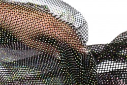 Δίχτυ σε μαύρο χρώμα με στρας ιριδίζον μεγέθους 50Χ130cm 