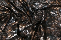 Evening fabric elastic, leopard 150cm