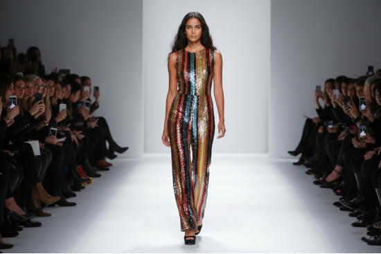 Βραδινό πολύχρωμο ύφασμα με παγιέτες φάρδους 140cm 