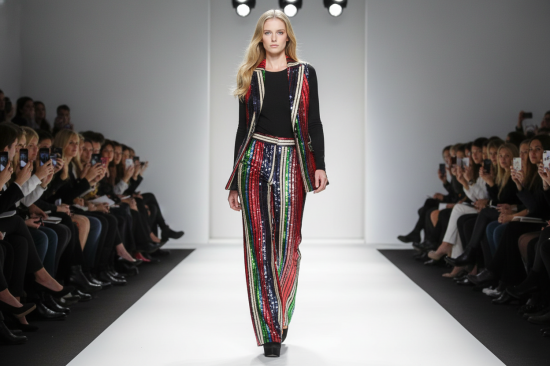 Βραδινό πολύχρωμο ύφασμα με παγιέτες φάρδους 130cm 