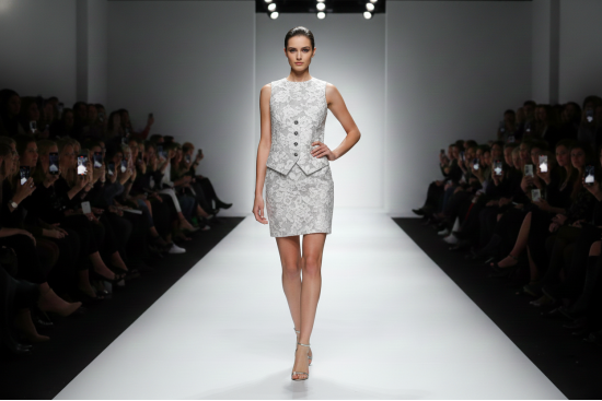 Βραδινό ύφασμα με glitter και σχέδιο άνθη φάρδους 130cm 