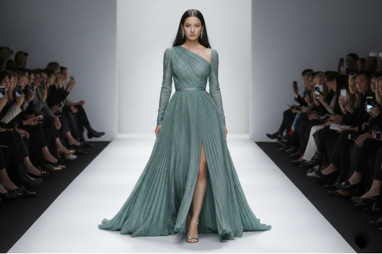 Βραδινό ύφασμα παλ βεραμάν με glitter φάρδους 150cm 