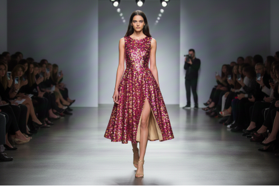 Βραδινό ύφασμα τούλι κεντημένο με πολύχρωμες παγιέτες φάρδους 130cm 