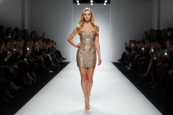 Βραδινό ύφασμα χρυσό ελαστικό με παγιέτες και φάρδος 150cm