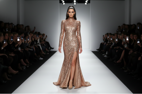 Βραδινό ύφασμα χρυσό ελαστικό με παγιέτες και φάρδος 150cm