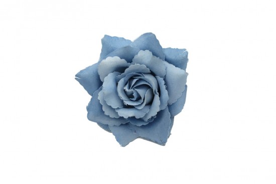 Καρφίτσα σε μπλε σιέλ χρώμα με σχέδιο άνθος και διάμετρο 80mm