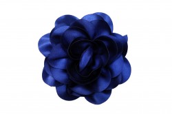 Καρφίτσα σατέν άνθος με διάμετρο 20cm σε μπλε χρώμα