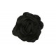 Καρφίτσα άνθος με διάμετρο 15cm σε μαύρο χρώμα και γκοφρέ ύφασμα