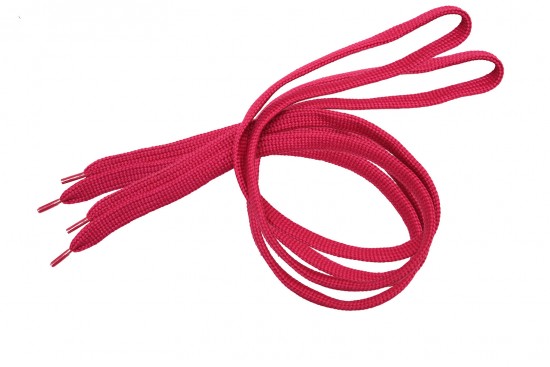Shoe laces with a classic line in fuchsia