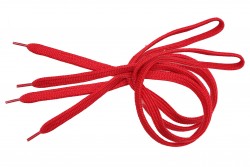 Shoe laces with a classic line in red