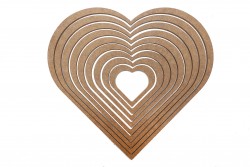 Τελάρο χειροτεχνίας ξύλινο καρδιά σε διάφορα μεγέθη 