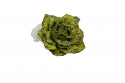 Δέστρα (δαχτυλίδι) πετσέτας με άνθος σε πράσινο χρώμα