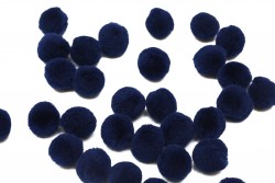 Πομ - πομ μπαλίτσες σε σκούρο μπλε χρώμα 20mm διάμετρος
