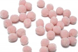 Πομ - πομ μπαλίτσες σε ροζ χρώμα 20mm διάμετρος