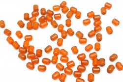 Χάντρες πλαστικές κομπολογιού 10Χ5mm σε πορτοκαλί απόχρωση