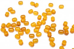 Χάντρες πλαστικές κομπολογιού 10Χ5mm σε κίτρινη απόχρωση