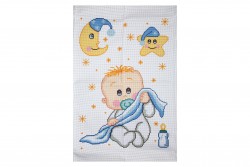 Κουβερτάκι βρεφικό μωράκι με φεγγάρι και αστέρι