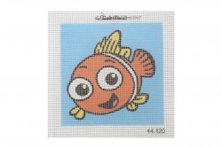 Embroidery printed canvas fish mini
