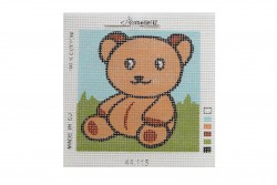 Embroidery printed canvas little bear mini