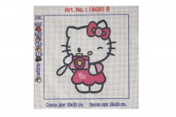 Embroidery printed canvas Hello Kitty 