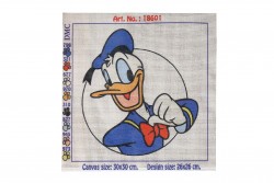 Embroidery printed canvas Donald Duck