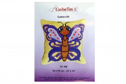 Παιδικό κιτ κεντήματος (μαξιλάρι) με σχέδιο πεταλούδα 35Χ35cm 