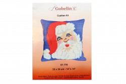 Παιδικό κιτ κεντήματος (μαξιλάρι) με σχέδιο Άγιος Βασίλης 35Χ35cm (Χριστουγεννιάτικο)