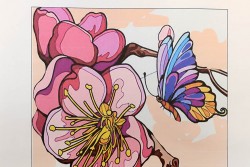 Μαξιλάρι παιδικό άνθη και πεταλούδα