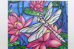 Μαξιλάρι παιδικό άνθη και λιβελούλα